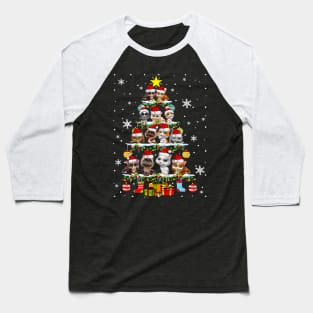 cat chritmas tree Baseball T-Shirt